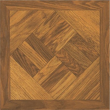Vinyl Floor Tile Dark Wood Geo -  PROSOURCE, ELE-1811-1-3L